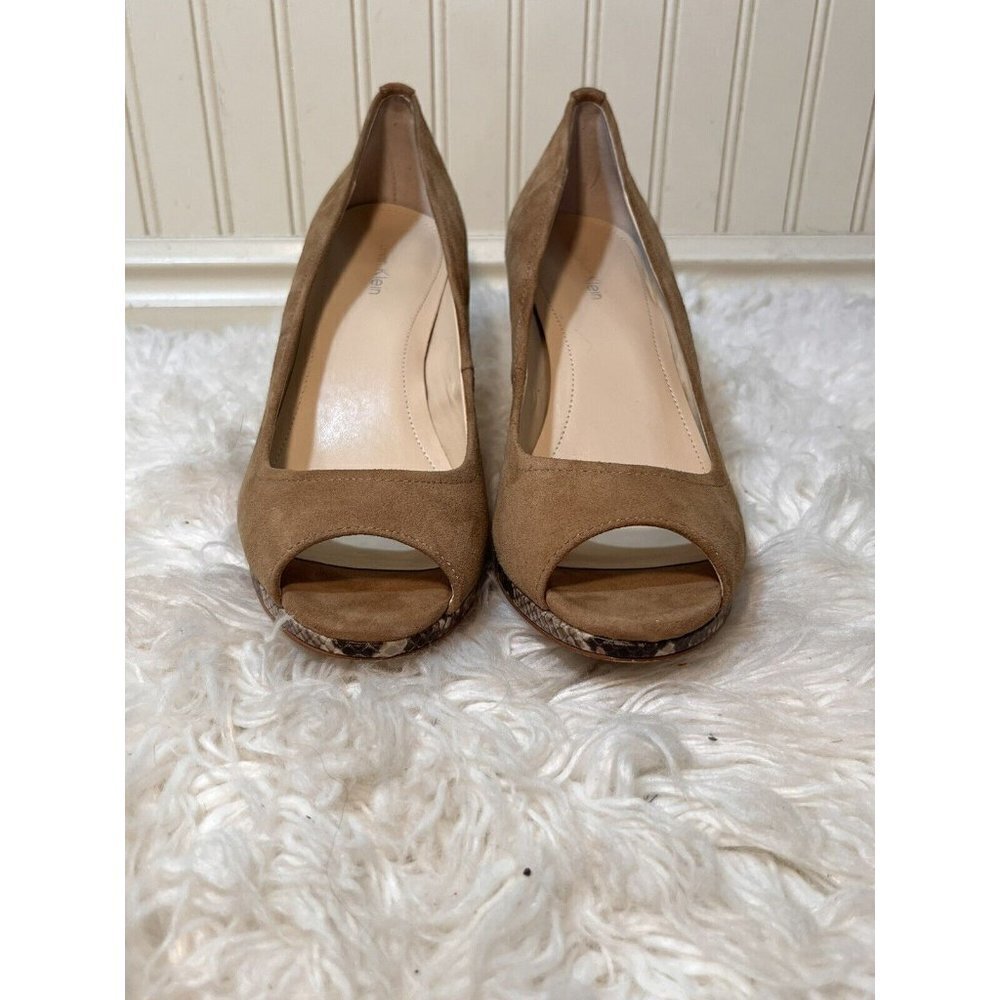 Calvin Klein Women's Kail Platform Open-Toe Pump-Size 8M